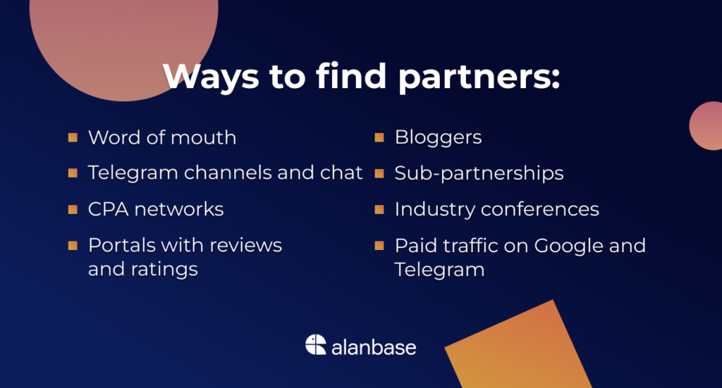 ways to find partners
